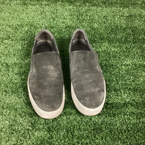 Vince Velvet Gray Sneaker Loafer Shoes 7M - Picture 2 of 10
